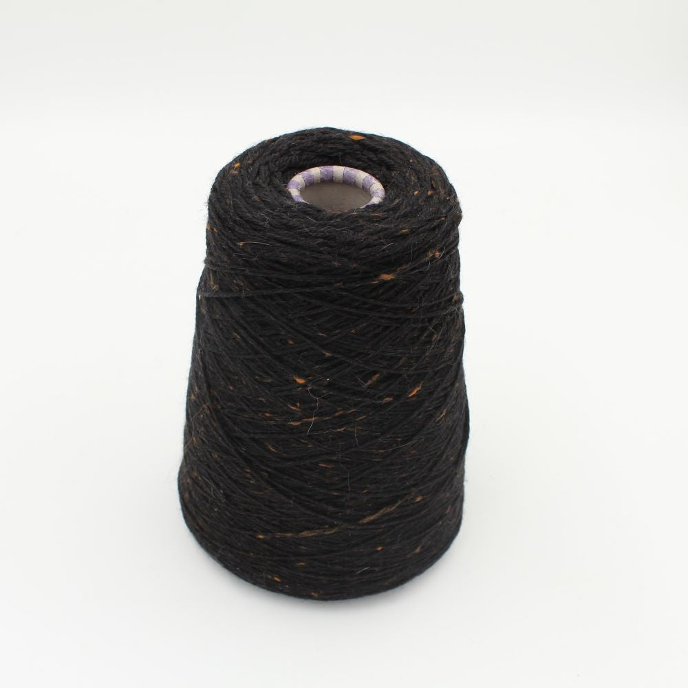 Filato Lana 80% Alpaca 20% tweed nm. 3/11 colore nero rocche 450gr