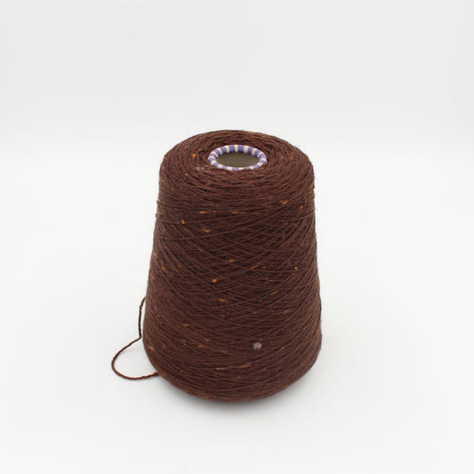 Yarn Wool 80% Alpaca 20% tweed nm. 3/11 color brown cones 510gr