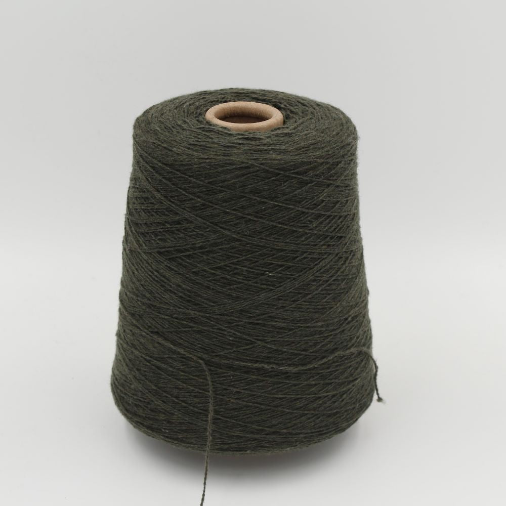 ALTER-ECO yarn 97% cashmere 3% merino wool nm 2/12 dark green cones 450gr