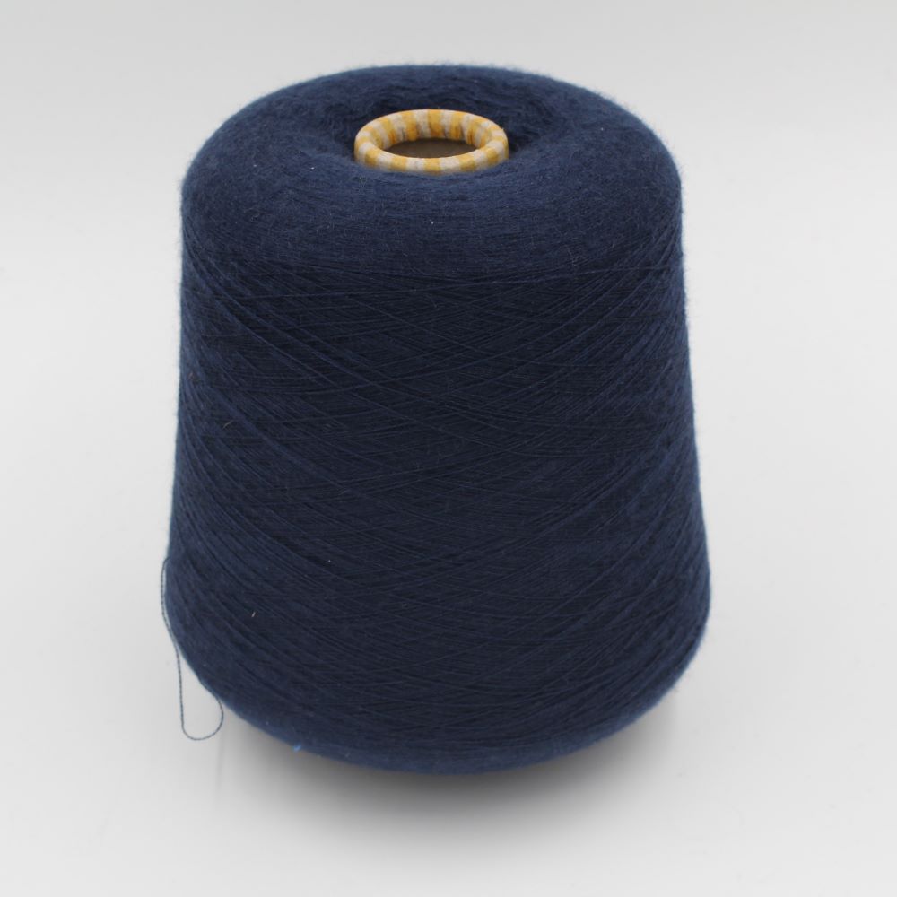 Filato 100% merino extrafine nm 2/48 colore blu scuro rocche 450 gr