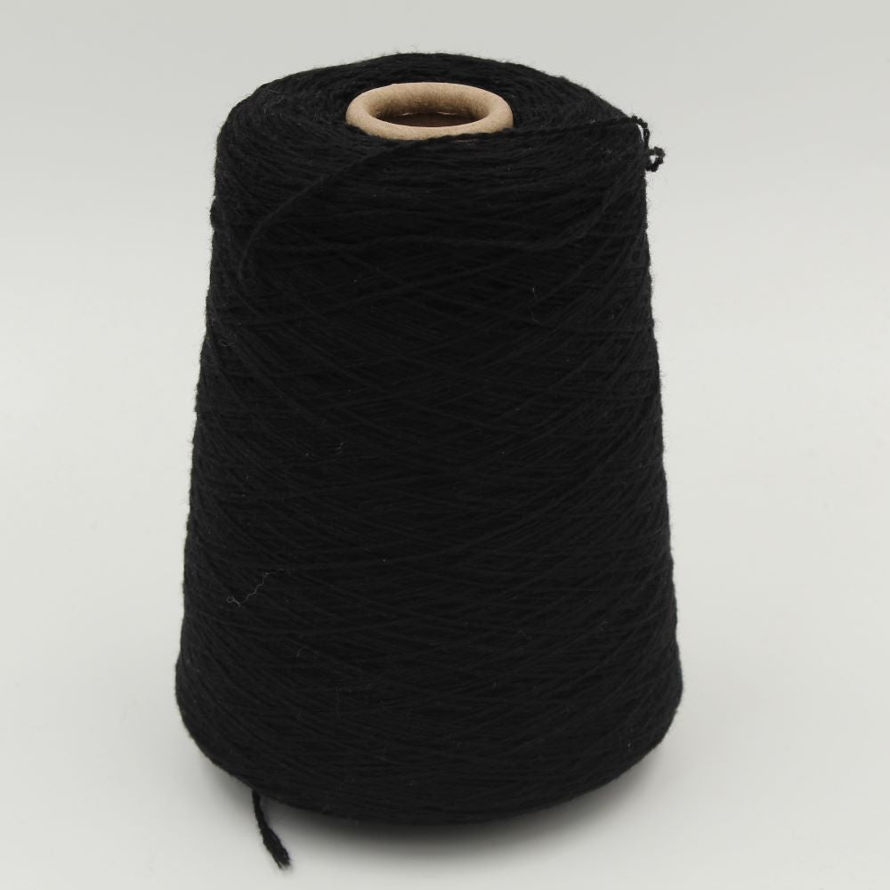 COARSEHAIR Yarn 100% Cashmere nm. 2/11 black color cones 650gr