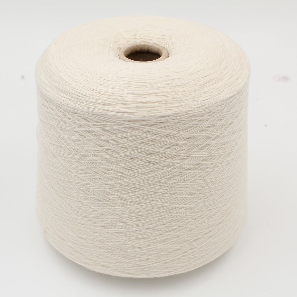 Yarn 80% Wool 20% Cashmere nm 10000 white color cones 420gr
