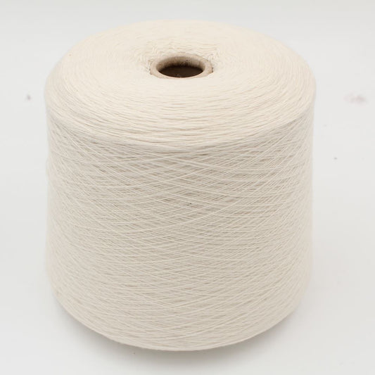Filato 80% Lana 20% Cashmere nm 10000 colore bianco rocche 420gr