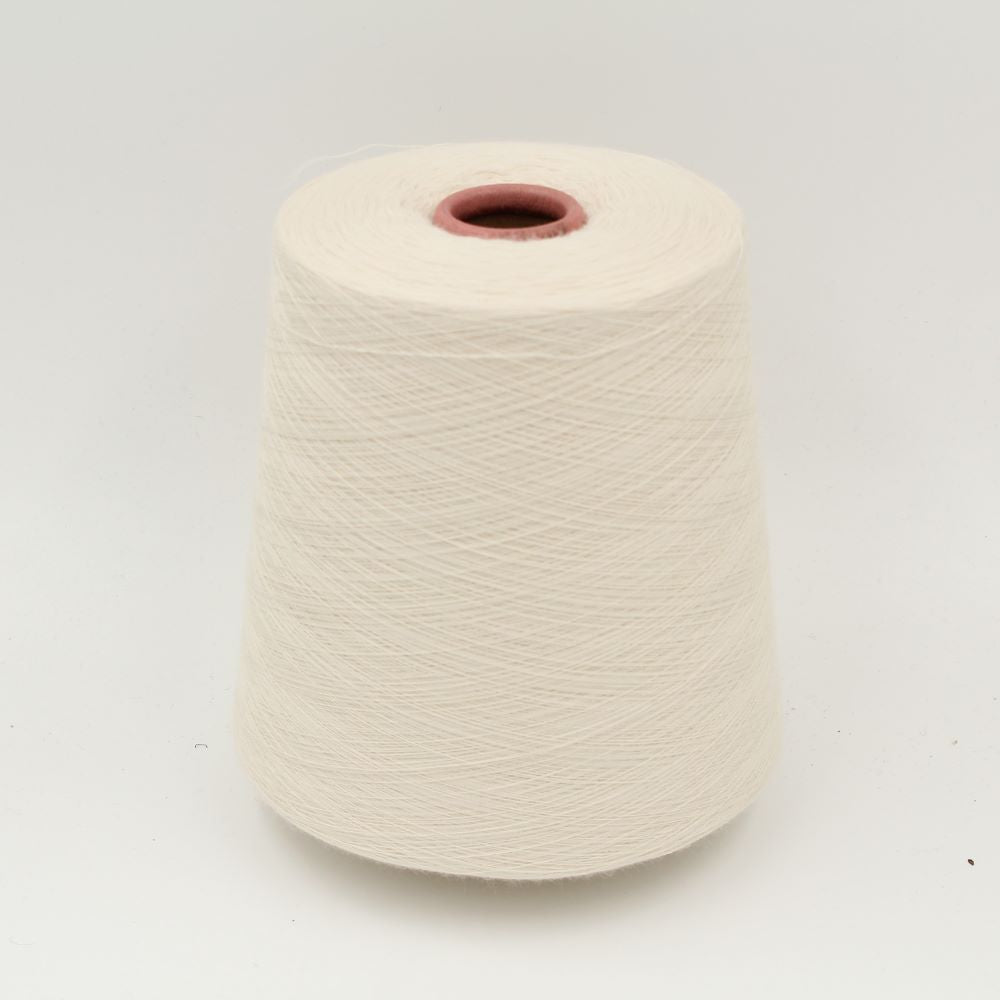 Yarn Cashmere 100% nm. 2/50 natural white color cones 460 gr