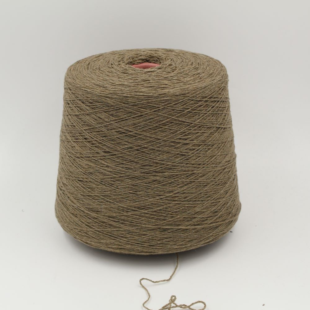 Yarn 3/18 100% cashmere mottled green cones 600 gr
