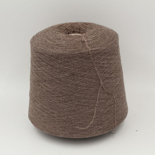 Yarn Nm. 2/28 70% extrafine merino 30% cashmere dark brown on cone 500g