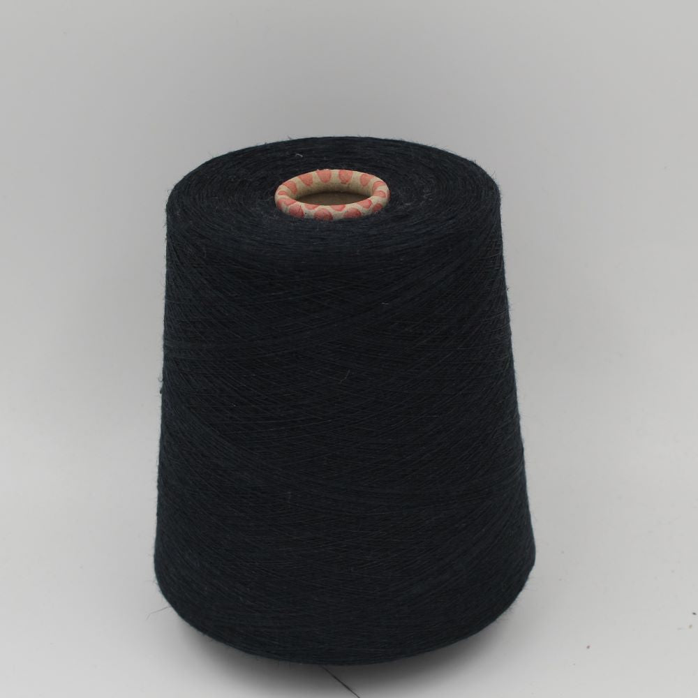 Yarn 100% Linen nm.18000 Color black cones 530gr