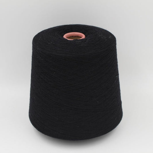 Yarn Nm. 2/28 70% extrafine merino 30% cashmere black cone 520gr