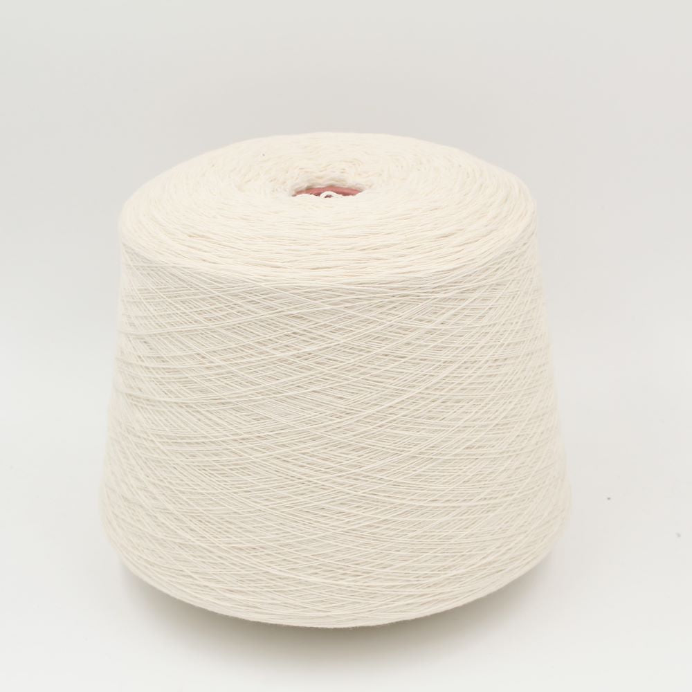 Yarn Nm. 2/25 70% extrafine merino 30% cashmere natural white cone 550gr