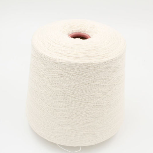 Filato Nm. 2/28 70% merino extrafine 30% cashmere colore bianco naturale rocca 400gr