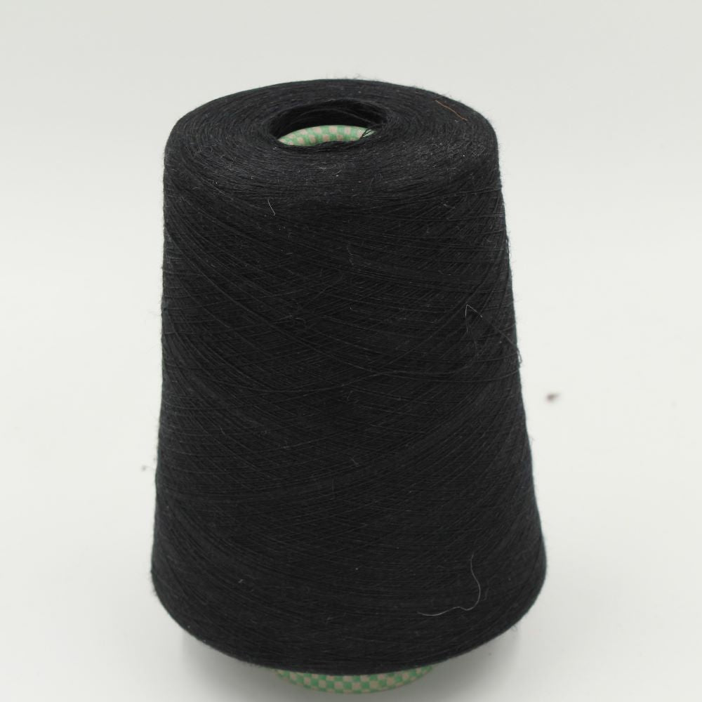 LINOCASH Yarn 65% Linen 35% Cashmere nm 2/52 black color cones 550gr