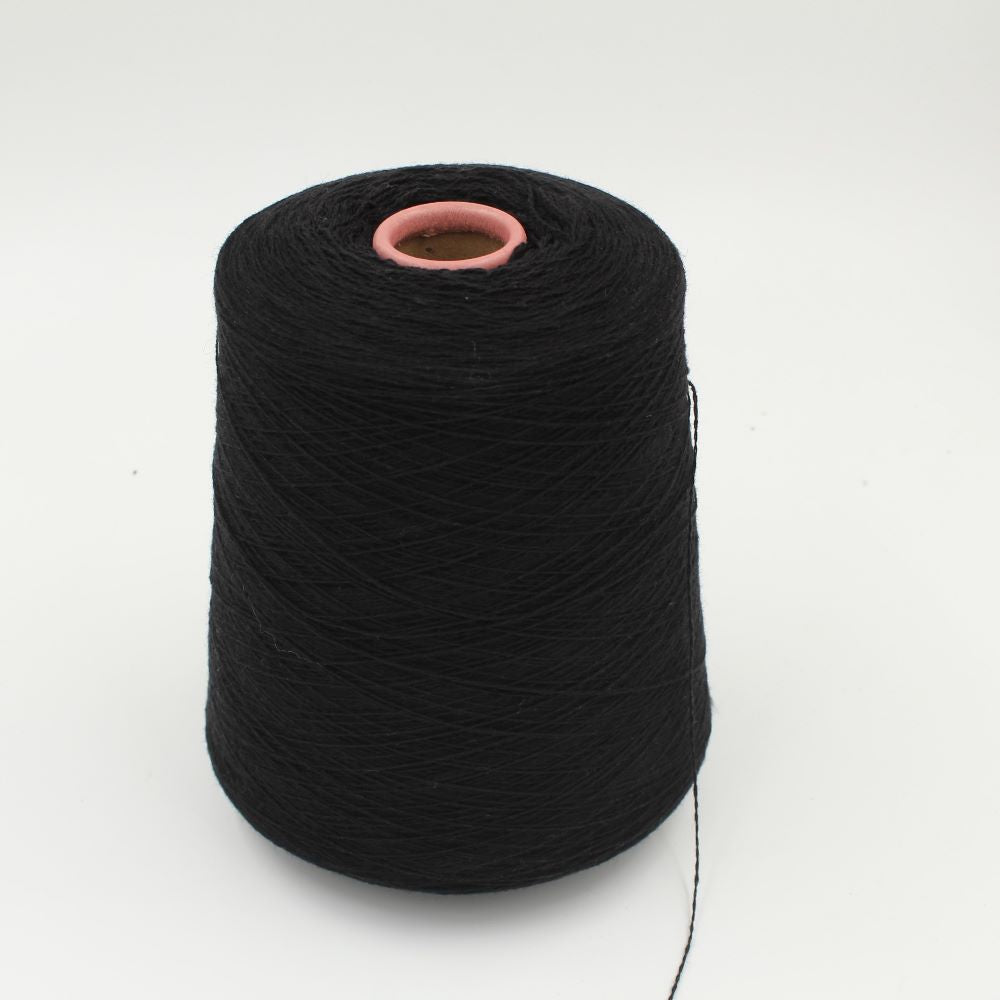 Yarn Nm. 2/28 70% extrafine merino 30% cashmere black cone 590gr
