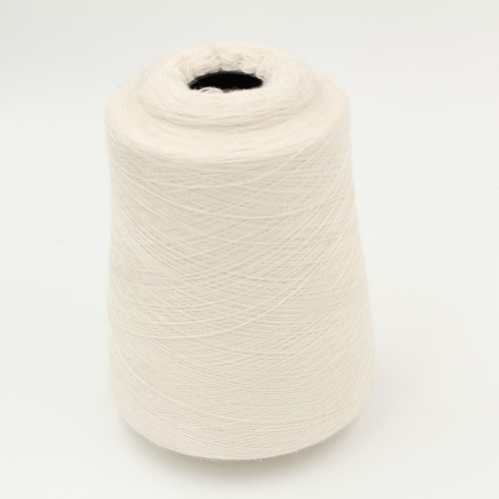 Yarn 100% Cashmere nm 2/48 worsted natural white color cone 400 gr
