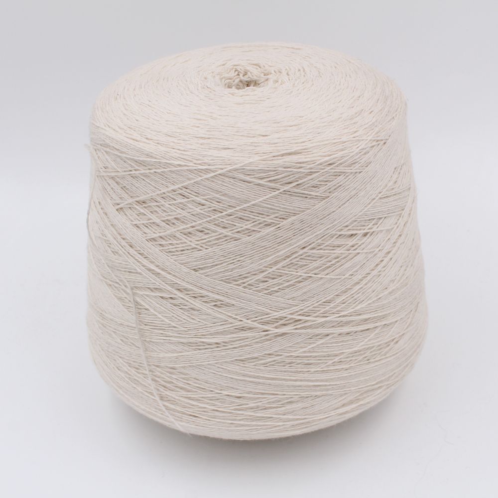 100% Cashmere nm 2/14 white color cones 510 gr