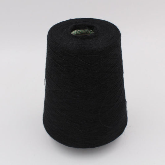 Filato lino 65% cashmere 35% nm 2/52 colore nero rocche 540 gr