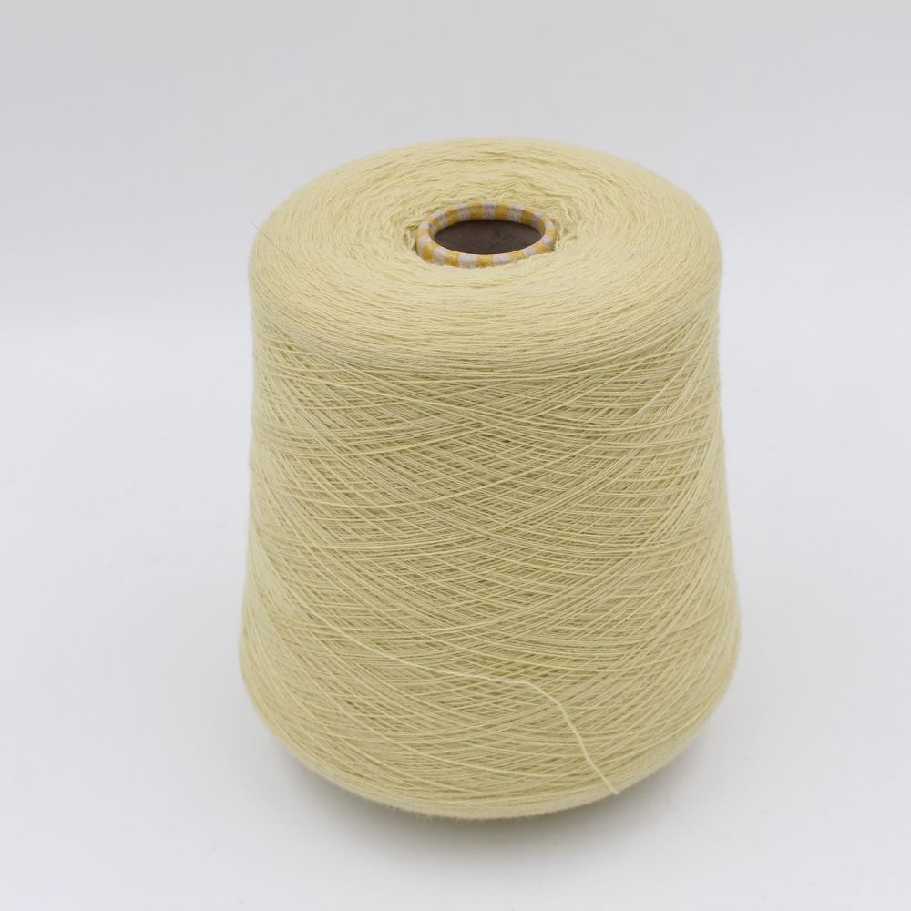 Yarn 2/28 100% Cashmere color yellow cones 660gr