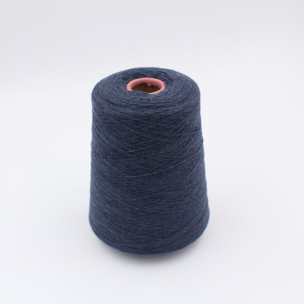 100% superior cashmere yarn, nm 2/26, blue melange color, 390 gr cones