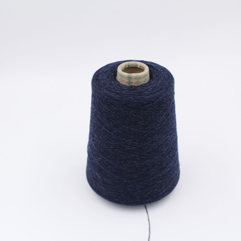 Filato cashmere 100% superior nm 2/26 colore blue melange rocche 380 gr