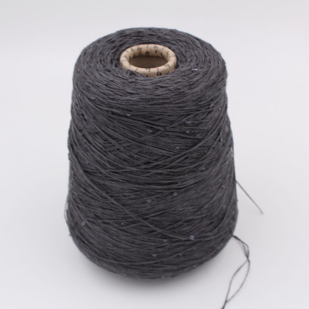 DESERT DIAMANTE 46% cotton 40% linen 14% silk with sequins nm 7500 color white cones 490 gr