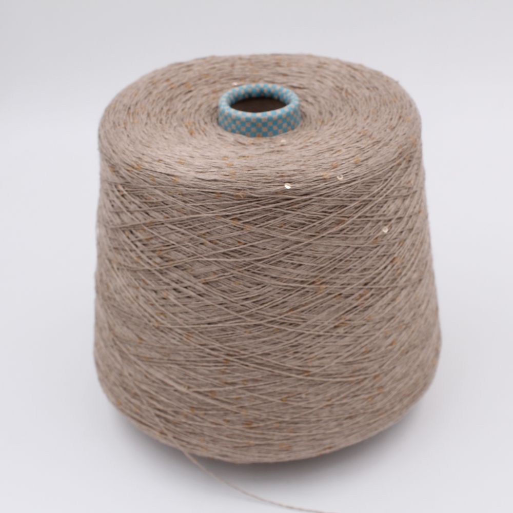 DESERT DIAMANTE 75% linen 25% silk with sequins nm 6500 color wheat cones 480 gr