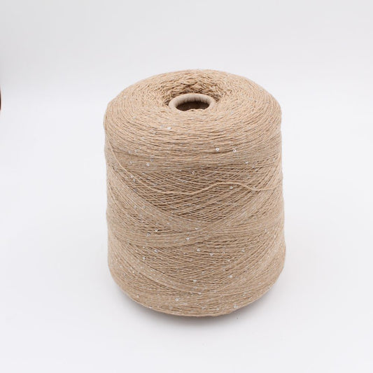 SOULNOUVELLE 67% merinos 28% cashmere 3% lurex 2% poliammide con paillettes nm 6900 colore beige rocche 550 gr