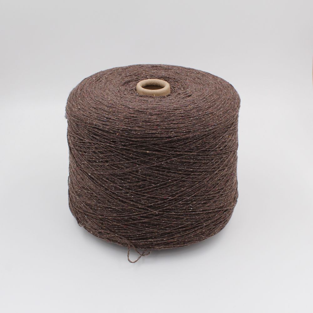 BOTTONATO 90% cashmere 10% seta 2/11 colore marrone rocche 500 gr