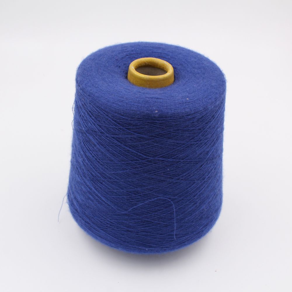 Filato 2/80 100% cashmere colore blu rocche 430 gr