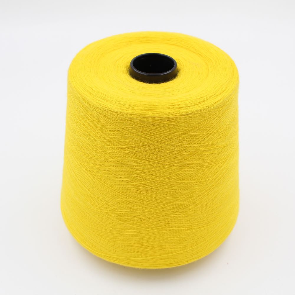 Filato 3/80 100% cashmere colore giallo rocche 640gr