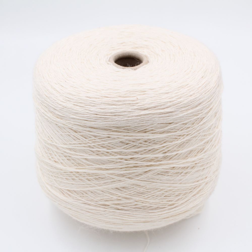 Yarn 100% Wool nm 4600 white cones 620gr