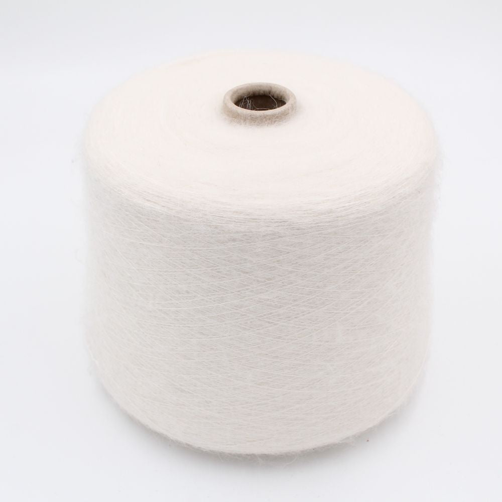 Yarn 60% Alpaca 40% Polyamide nm 9000 color white cones 660 gr