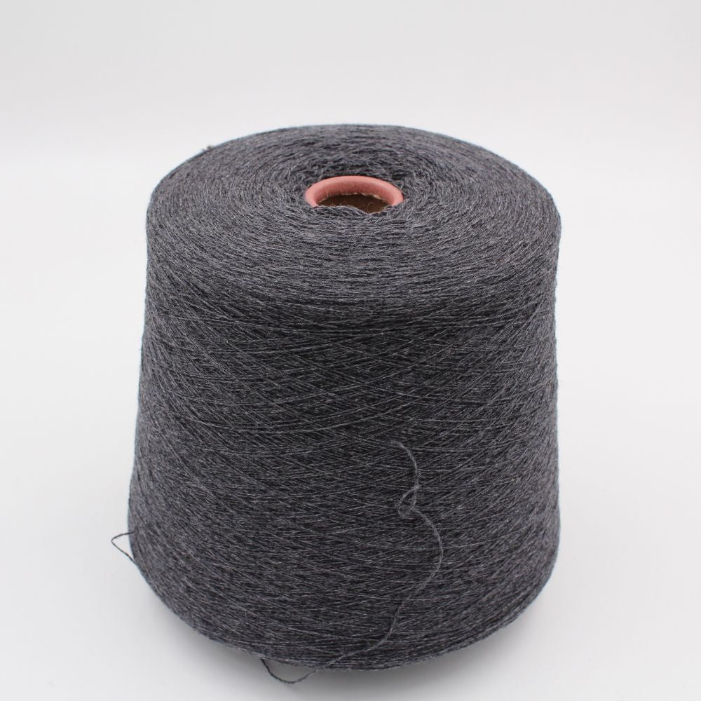Yarn 2/27 100% Cashmere color dark grey cones 460gr
