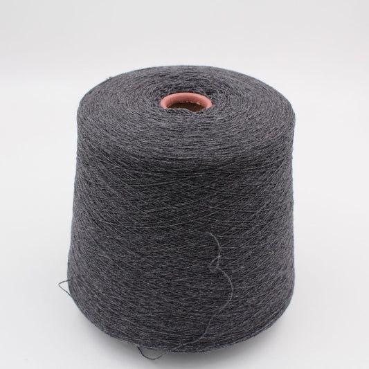 Yarn 2/27 100% Cashmere color dark grey cones 430gr