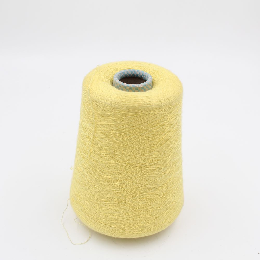 JAIPUR Yarn cashmere 70% silk 30% nm 2/56 combed color yellow cones 590 gr