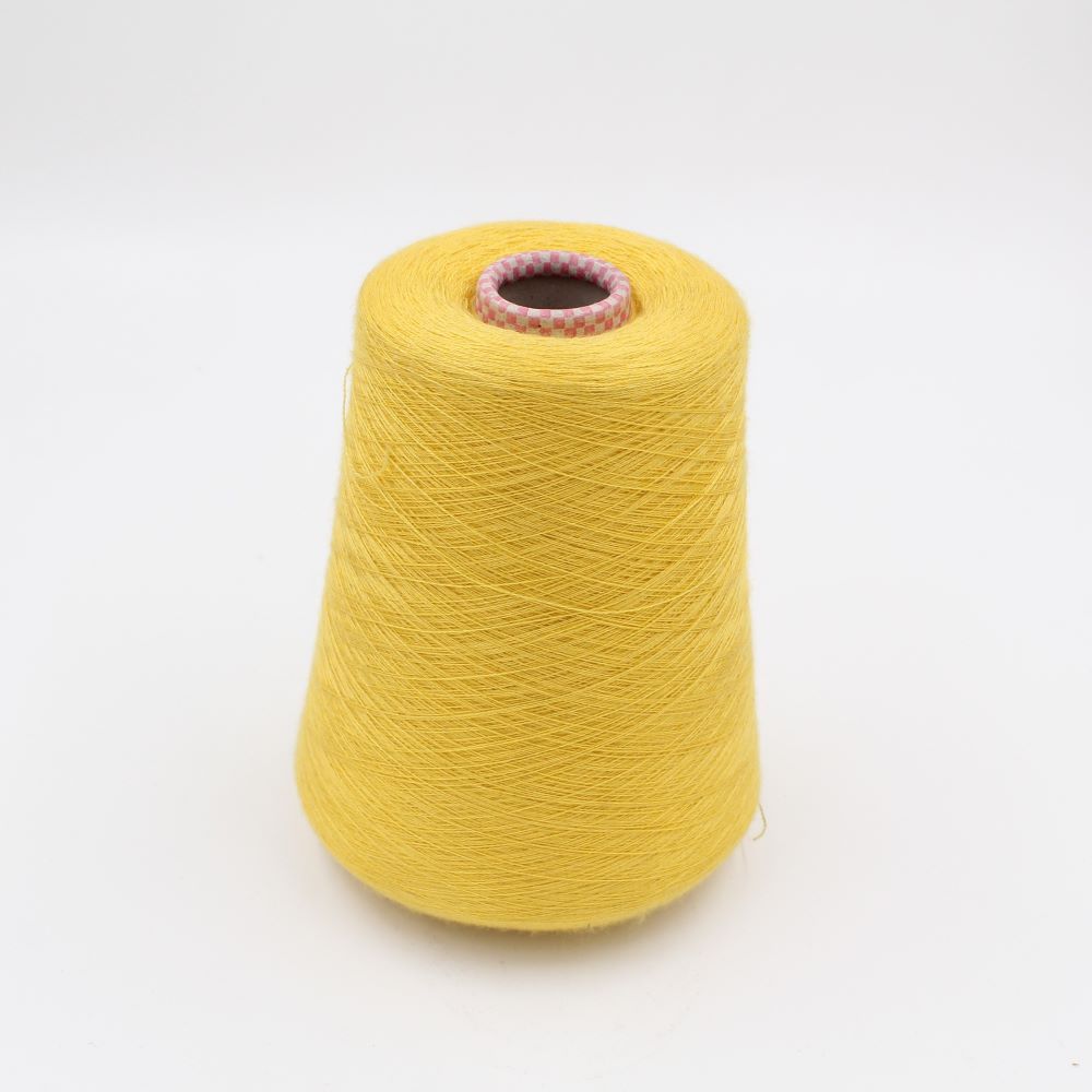JAIPUR Yarn cashmere 70% silk 30% nm 2/56 combed color yellow cones 620 gr
