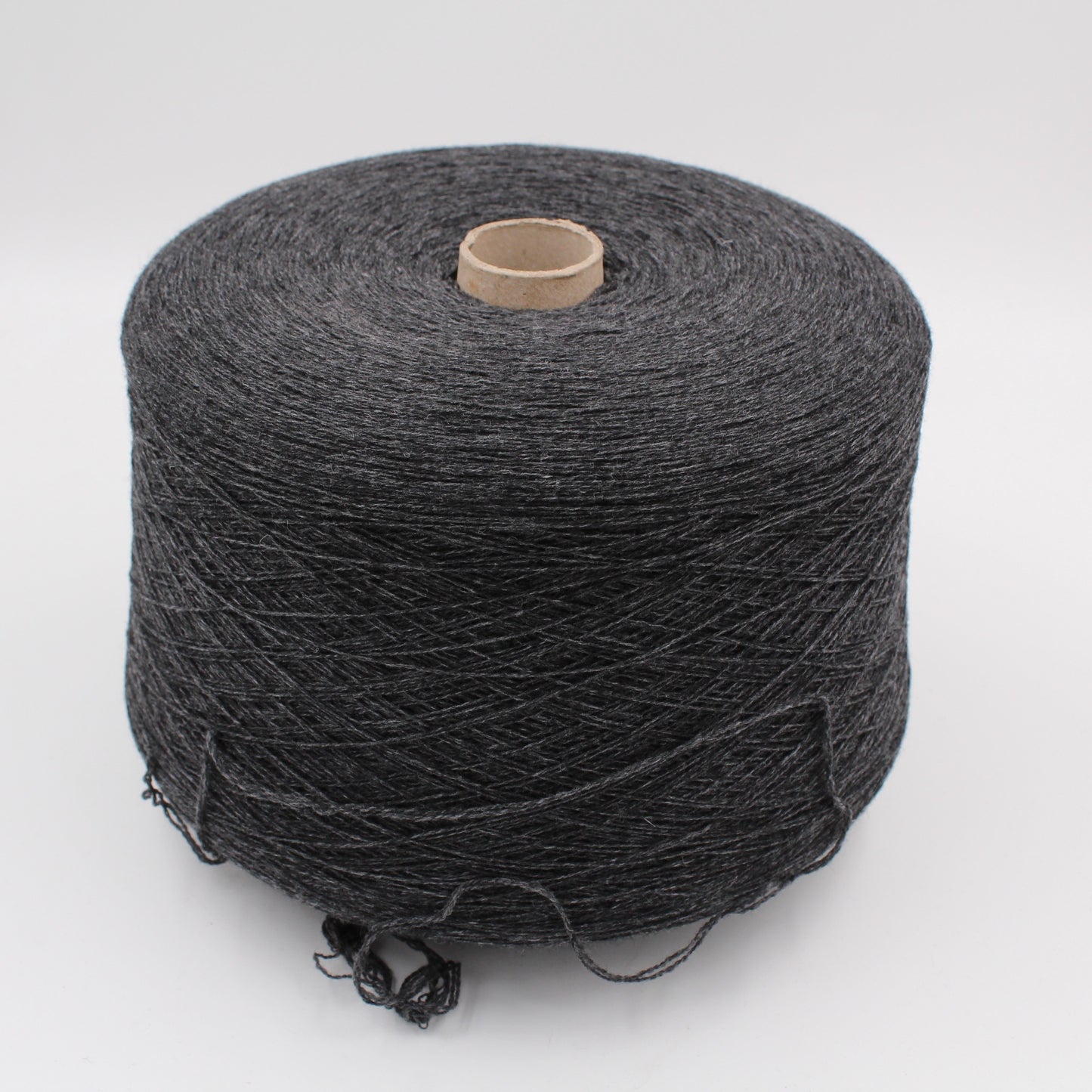 Yarn 60% Cashmere 40% Polyamide nm 2/28 dark grey color cones 660gr