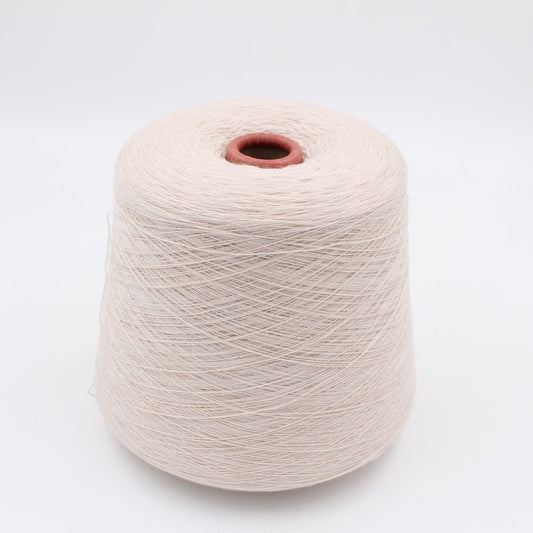 Yarn 2/28 100% Cashmere color natural white cones 410gr