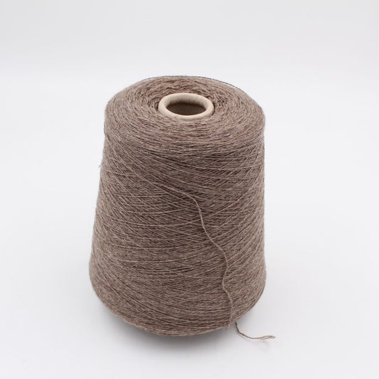 Yarn 100% Cashmere nm 2/18 dark brown color cones 490gr