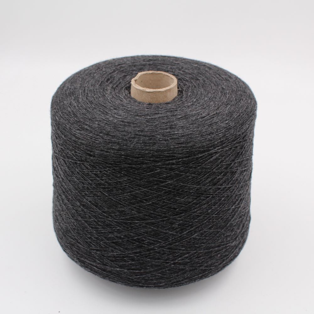 Yarn 60% Cashmere 40% Polyamide nm 2/27 anthracite color cones 500gr