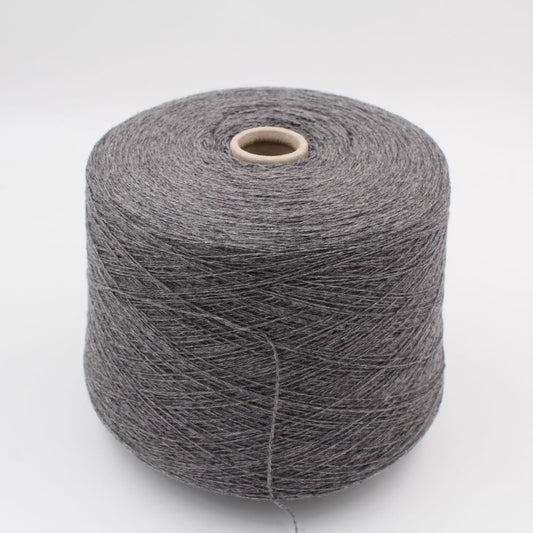 Extrafine merino yarn 70% cashmere 30% nm. 2/15 dark grey color cones 500 gr