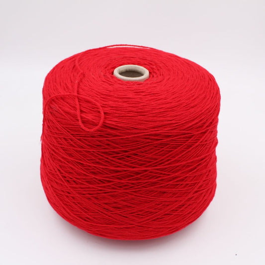 Yarn 70% merinos 30% cashmere nm 4/15 red color 500gr cones