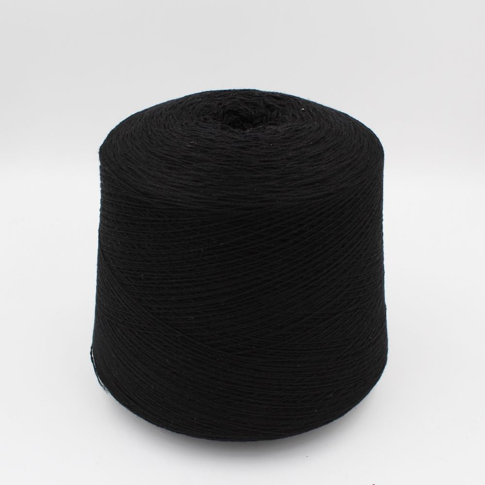 Extrafine merino yarn 70% cashmere 30% nm. 2/15 black color cones 500 gr