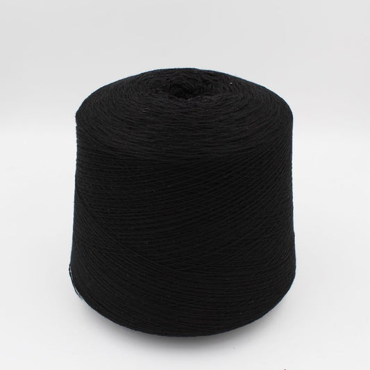 Extrafine merino yarn 70% cashmere 30% nm. 2/15 black color cones 500 gr