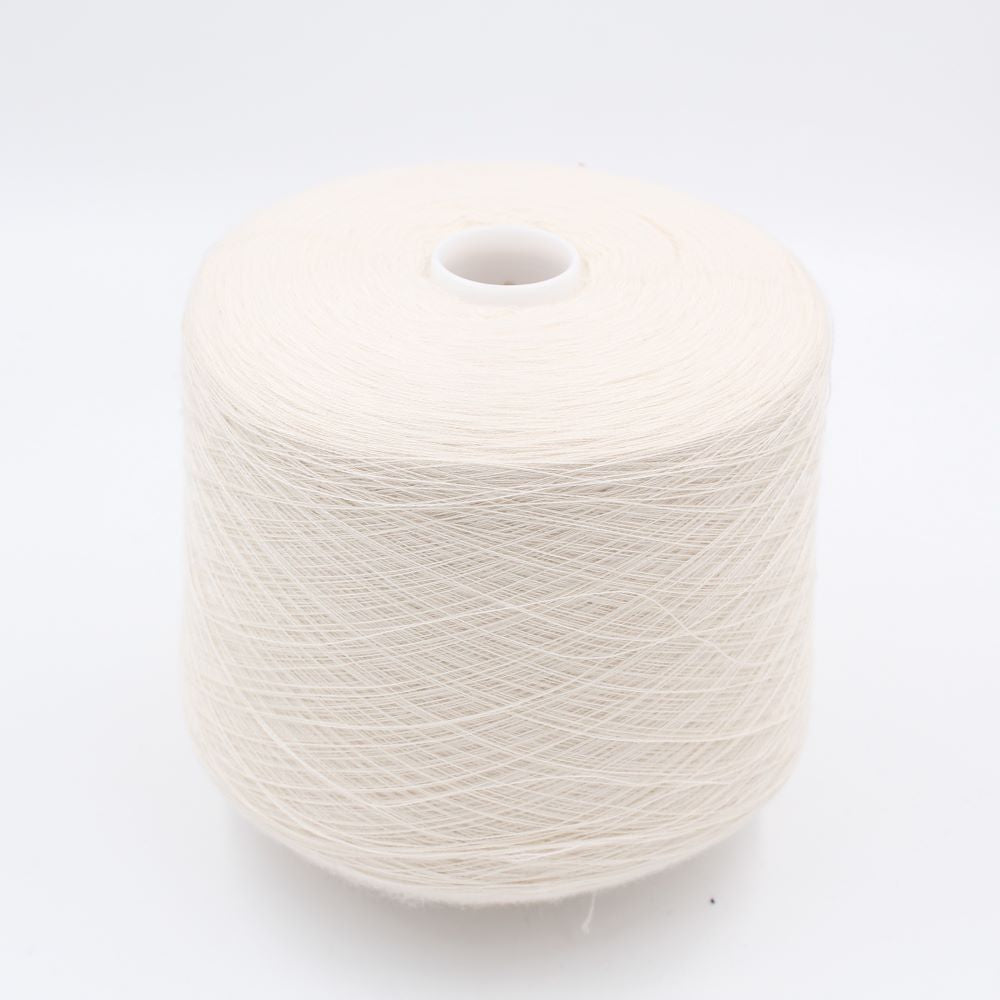 100% cashmere yarn nm 2/46 white on cone 520 gr