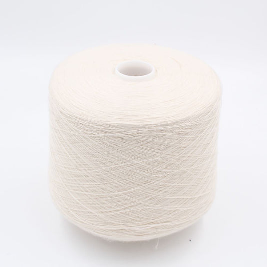 100% cashmere yarn nm 2/46 white on cone 520 gr