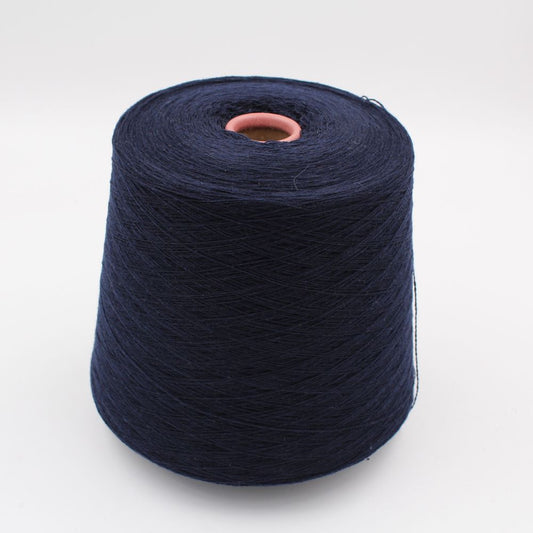 Yarn 2/27  100% Cashmere color bleu cones 500gr