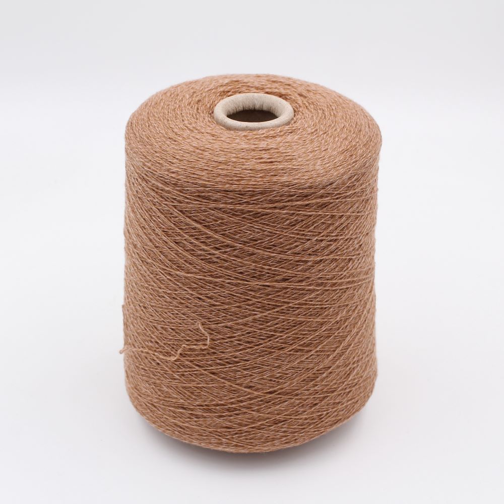 Filato 100% Cashmere nm. 1/28 colore cammello melange rocche 430gr