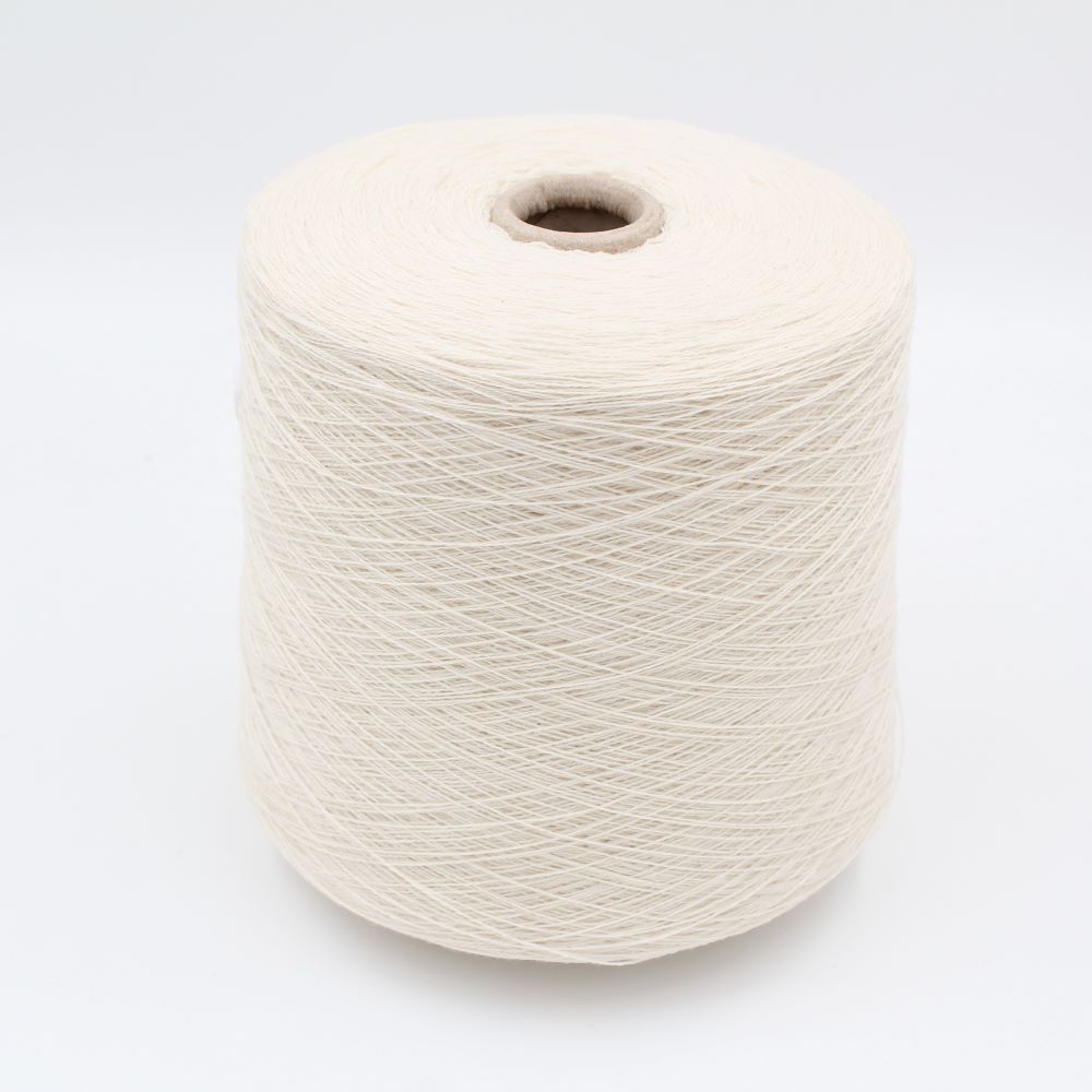 Yarn 100% Cashmere nm. 1/28 color natural white cones 790gr