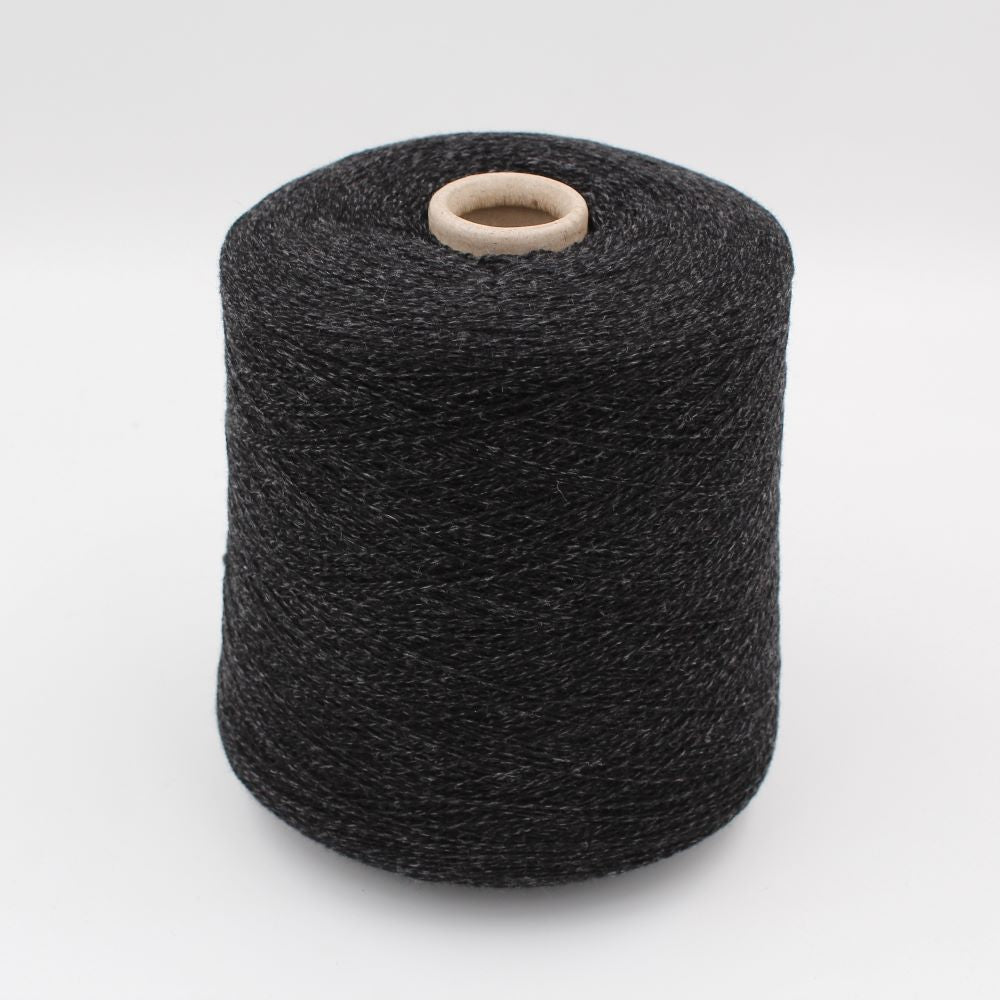 Yarn 100% Cashmere nm. 1/28 color anthracite melange cones 600gr