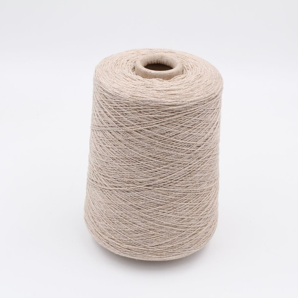 Yarn 50% Extrafine Merino 30% Silk 20% Cashmere nm. 2/20 beige color cones 410gr