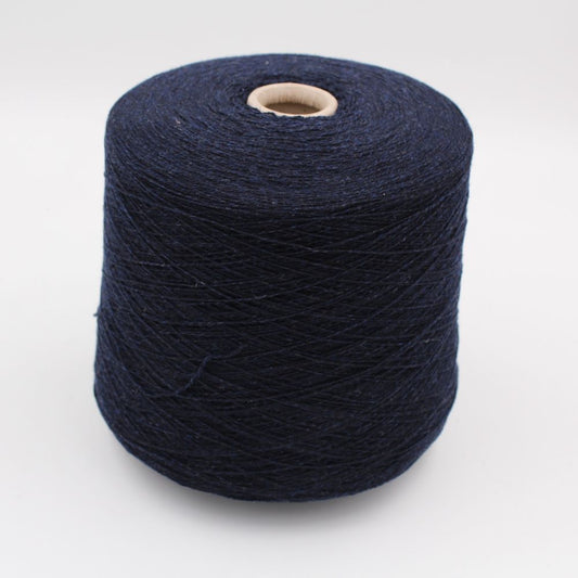 Yarn 50% Extrafine Merino 30% Silk 20% Cashmere nm. 2/20 blue melange color cones 770gr